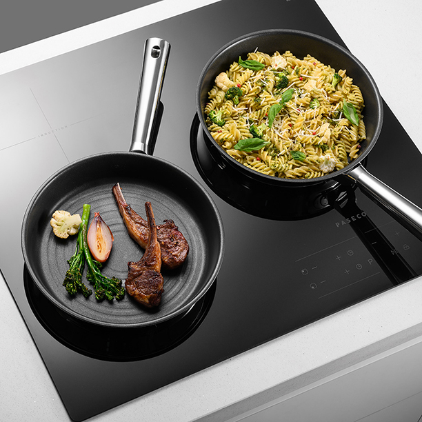 5pcs Suit Stainless Steel Frypans & Woks, Induction compatible, PFAS-PFOA free, Non-stick coated, , large image number 3